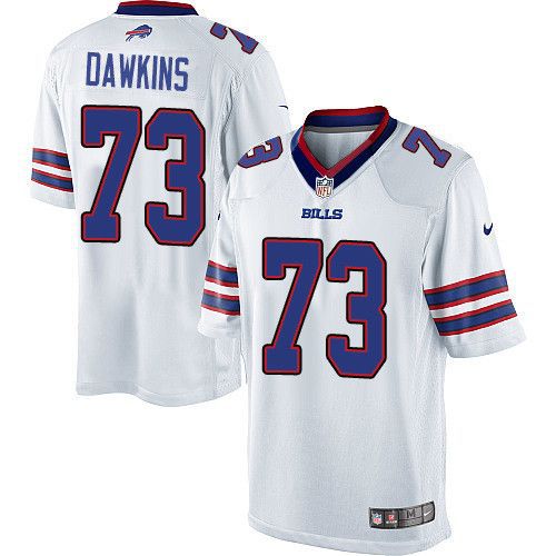 Men Buffalo Bills #73 Dion Dawkins Nike White Game NFL Jersey